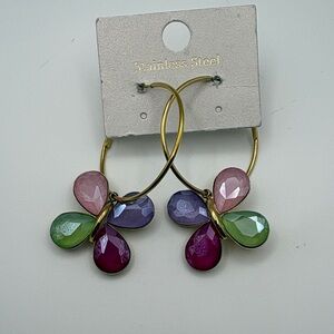 Colorful Stainless Steel Hoop Earrings